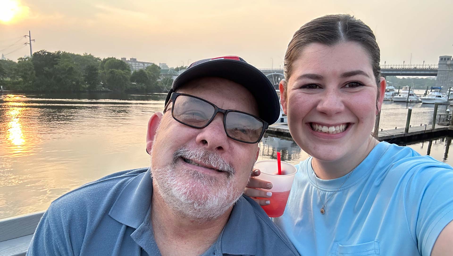 Kyra Kearns with her Dad