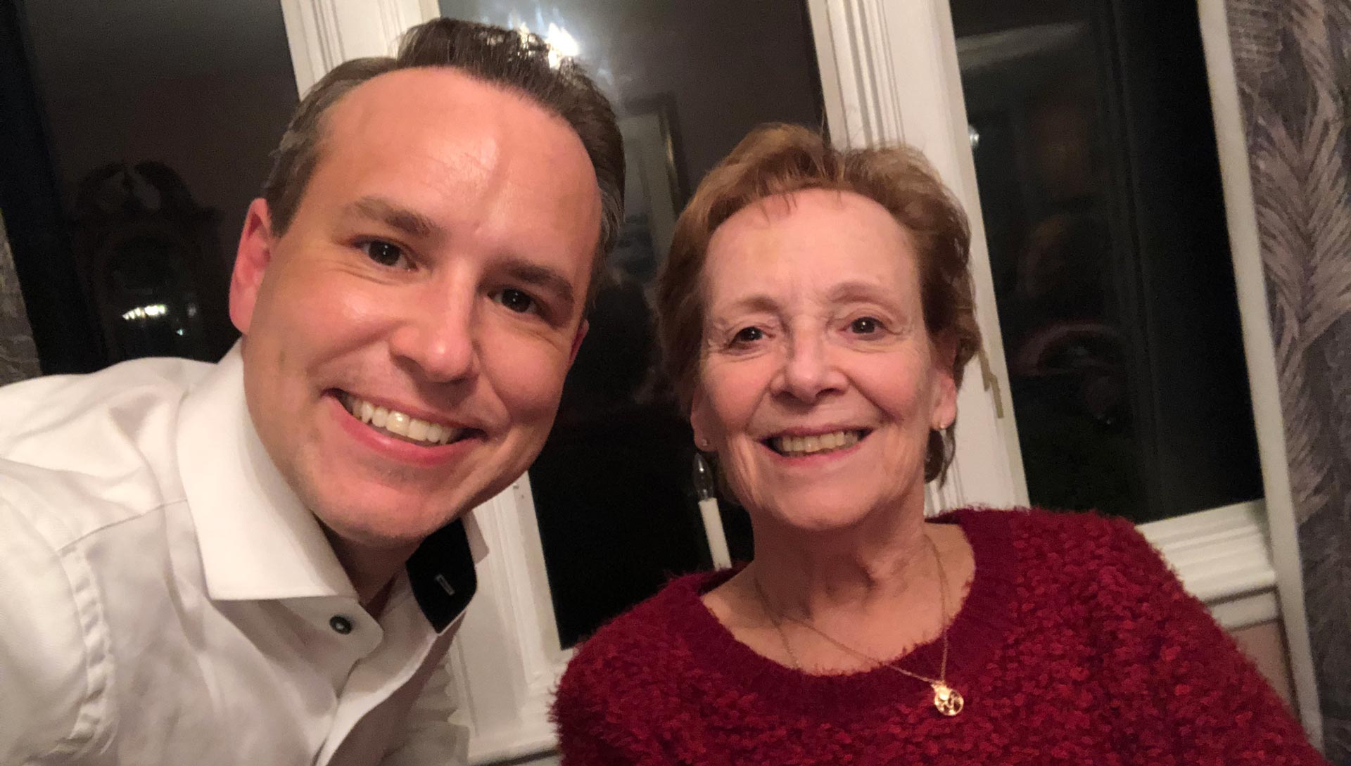 Joe Kayata with his mom