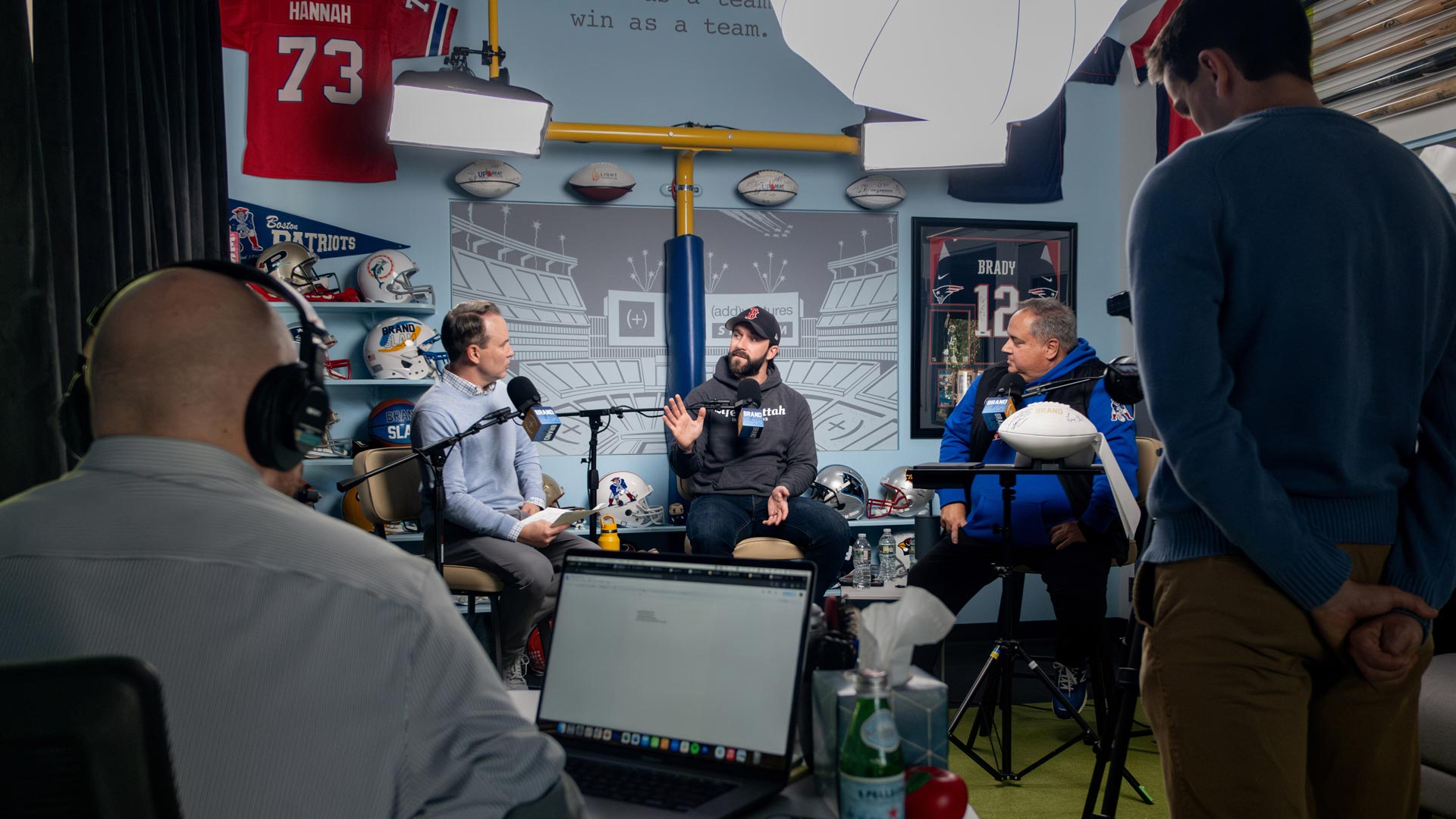 behind the scenes photo of brand slam podcast