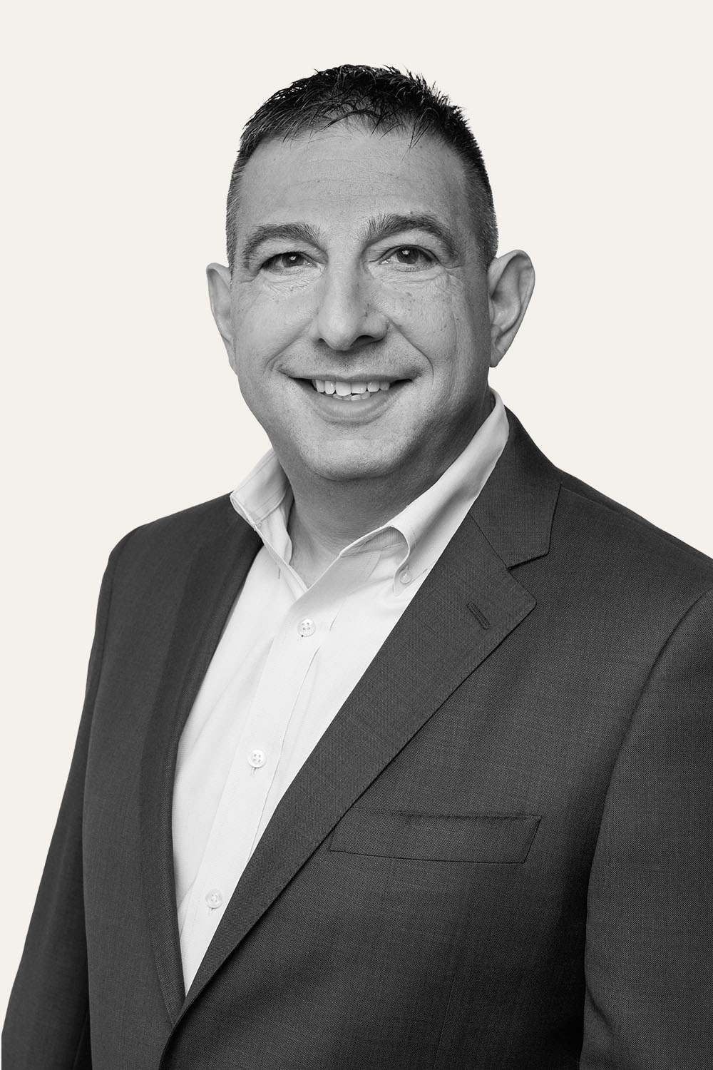 Jeff Connors headshot black and white