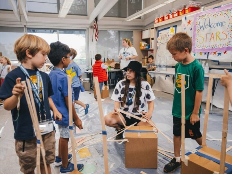 Children enjoying Bay Area summer camps with outdoor and hands-on activities