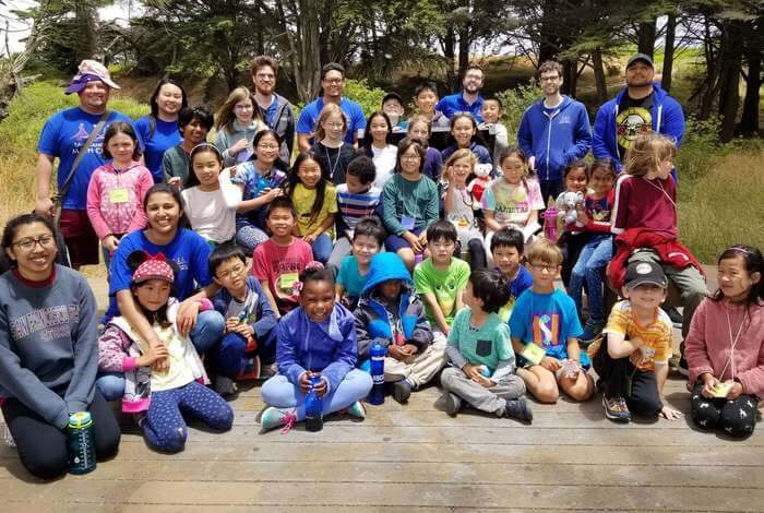 Students working on math problems together at a Bay Area after-school program