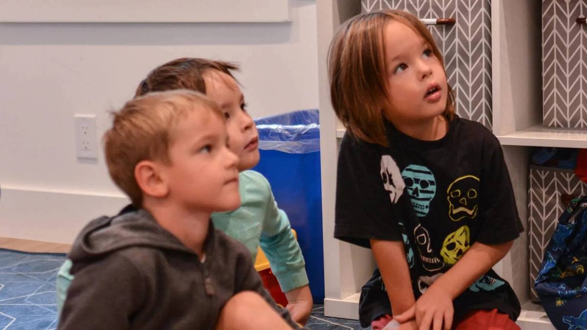 Young students at Acton Academy Silicon Valley gathered for a Spark Studio session
