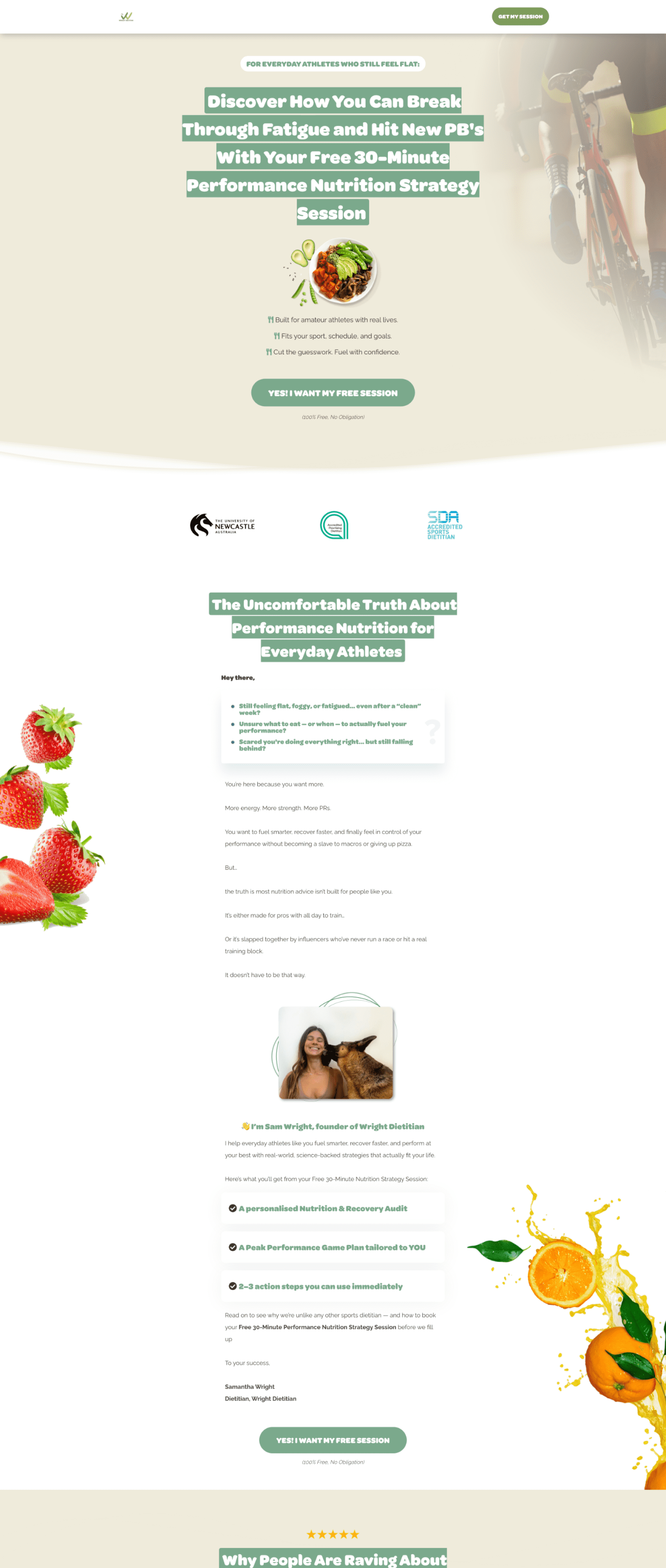 Wright Dietitian Landing Page Hero shot