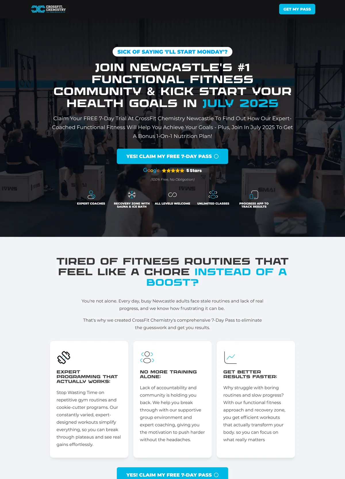 CrossFit Chemistry landing page