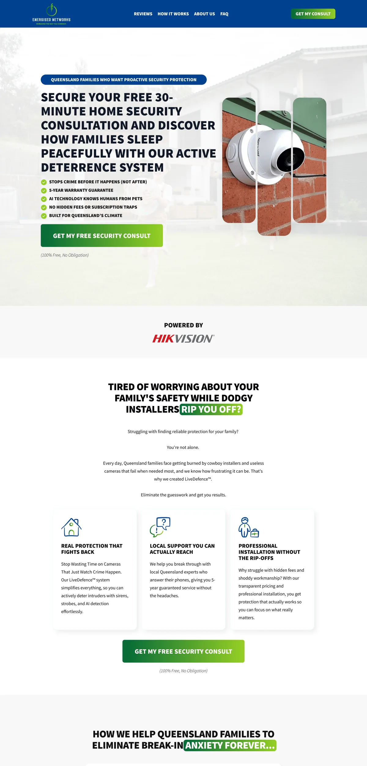 Energised Networks landing page
