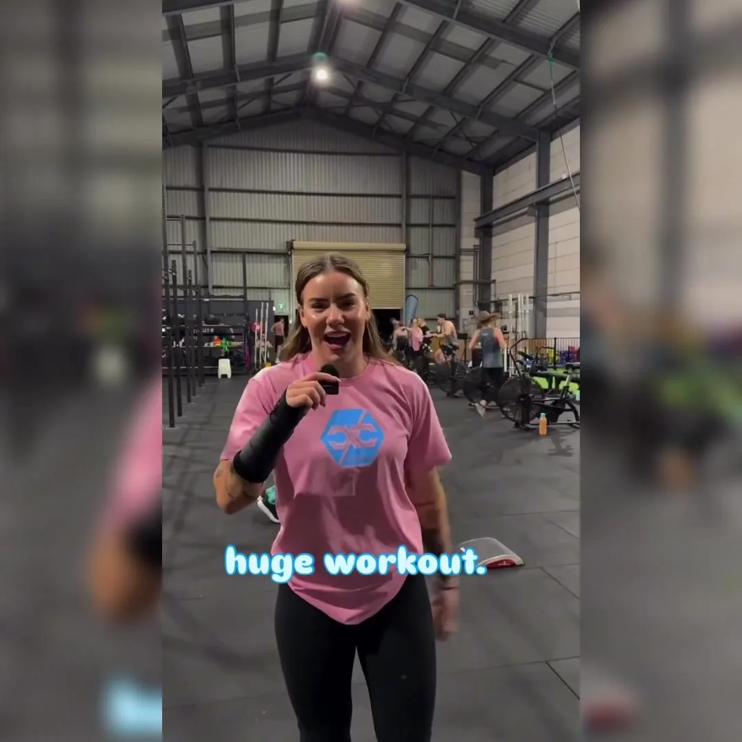 Video ad, a gym class filmed mid-session