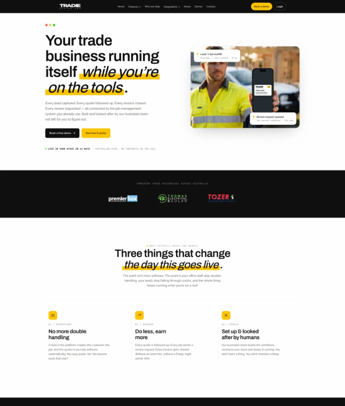 Tradie Office Pro website