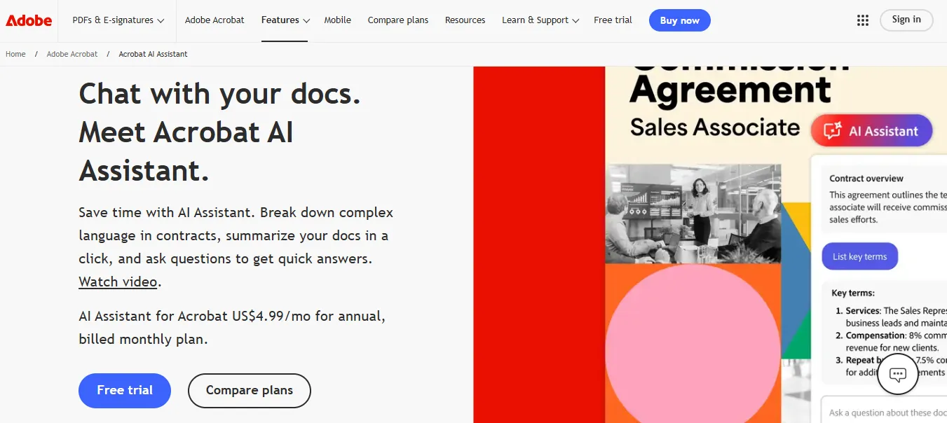 Adobe Acrobat AI Assistant