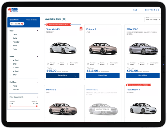 Lumo booking journey