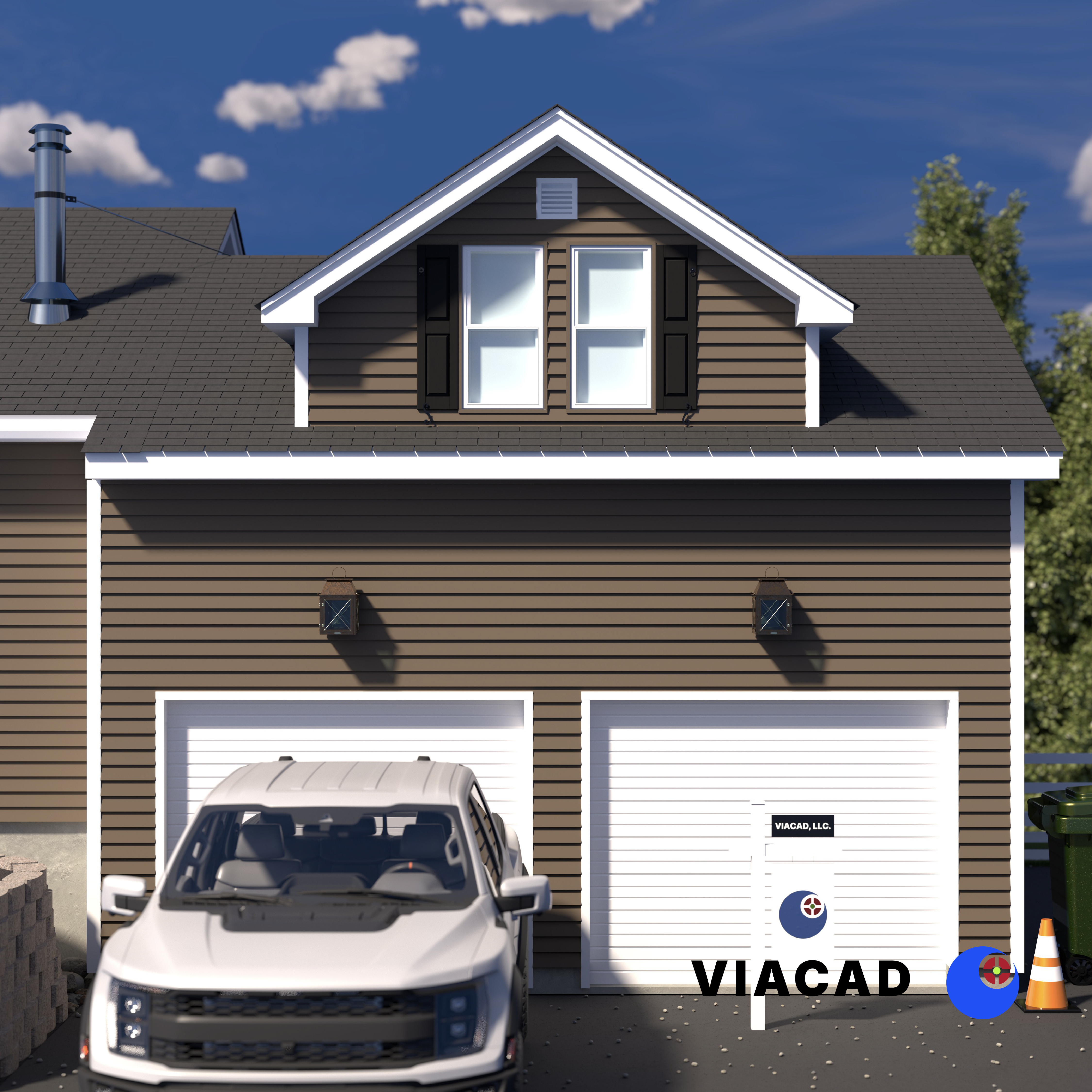 Dormer Addition 3D Rendering by VIACAD, LLC