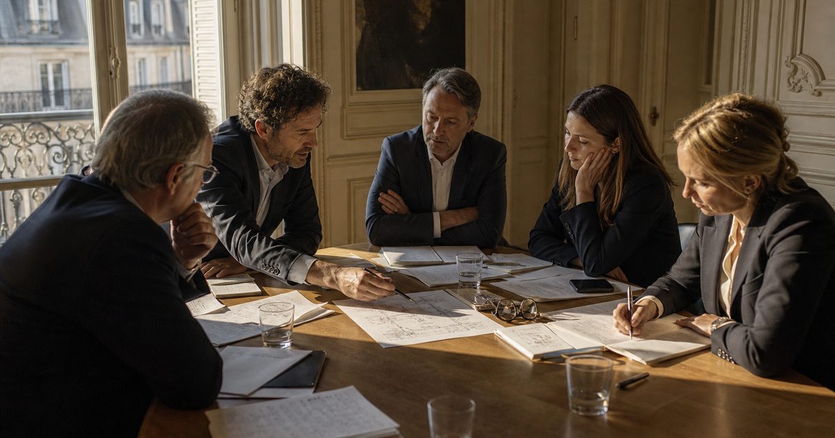 Équipe dirigeante en atelier de co-construction pour développer l'intelligence collective en entrepr
