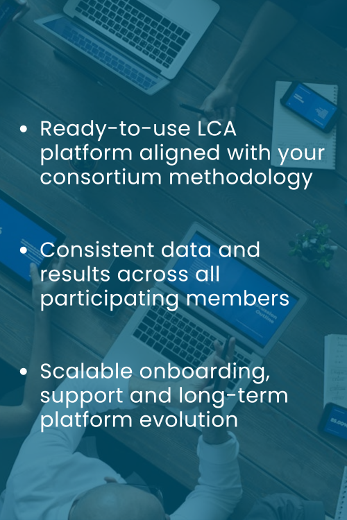 A meeting board discussing life-cycle assessment