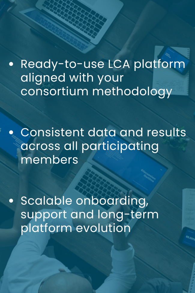 A meeting board discussing life-cycle assessment
