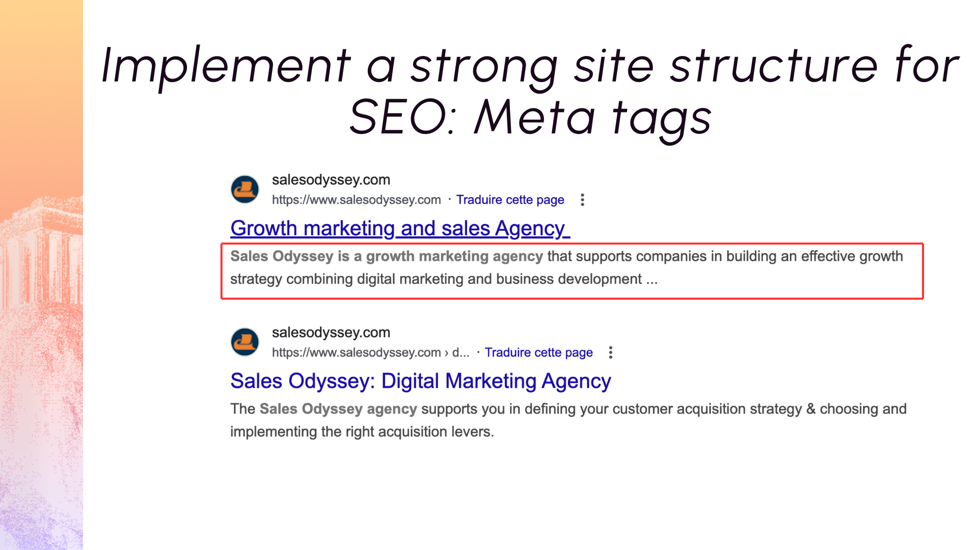 A good meta description structure