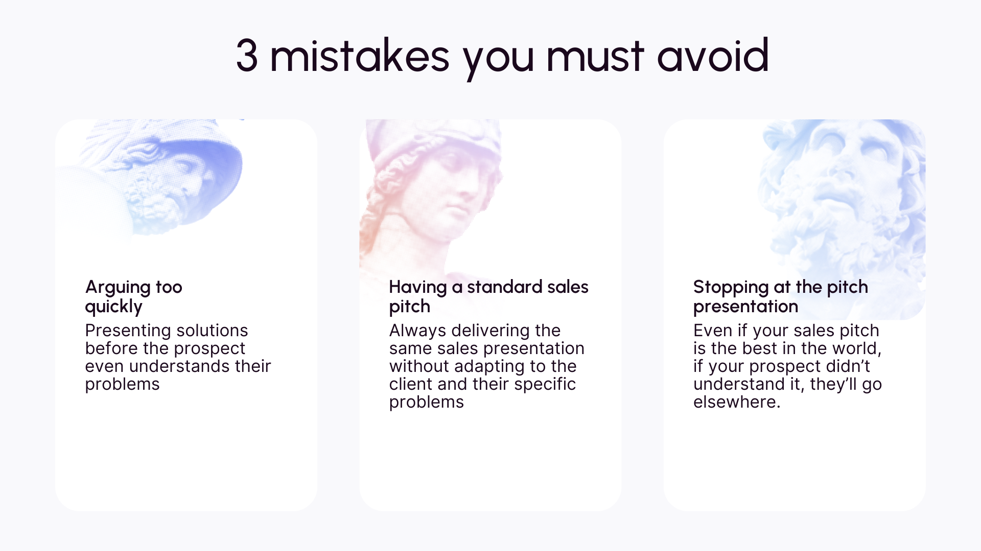 3 mistakes you should definitely not make
