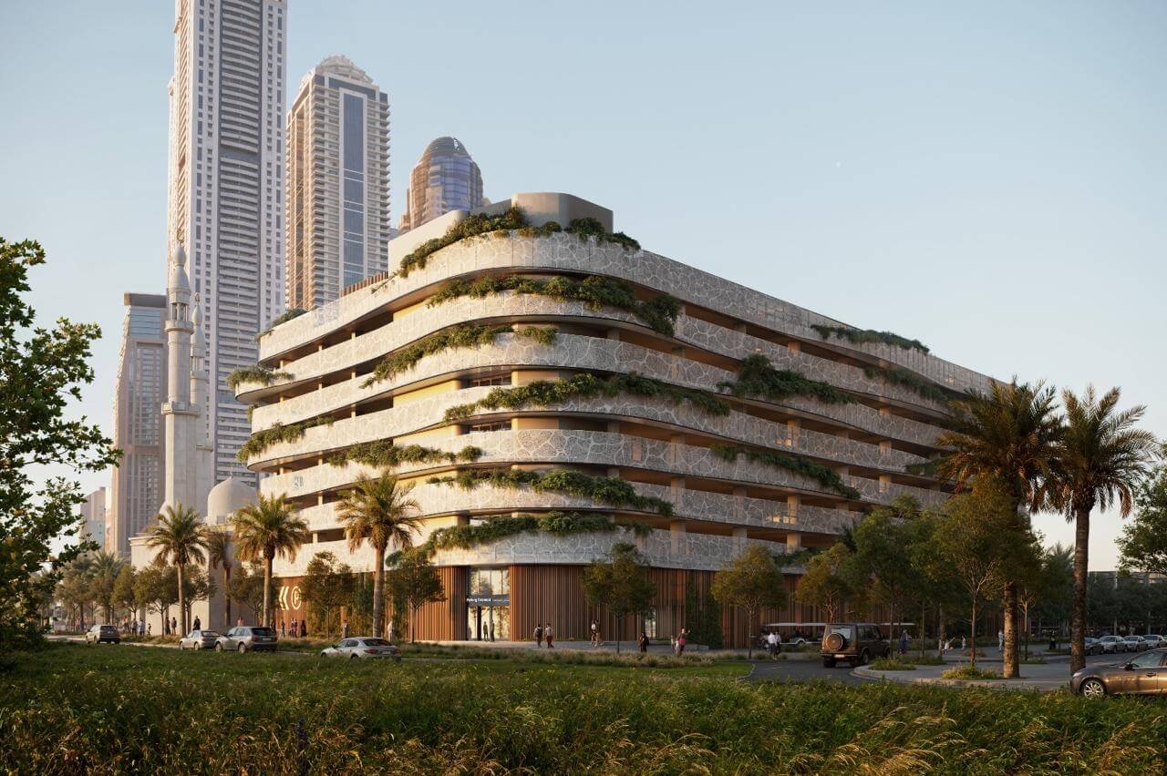 Dubai Harbour’s new nine-storey multi-storey car park, delivering 845 parking spaces to elevate an integrated maritime lifestyle destination.