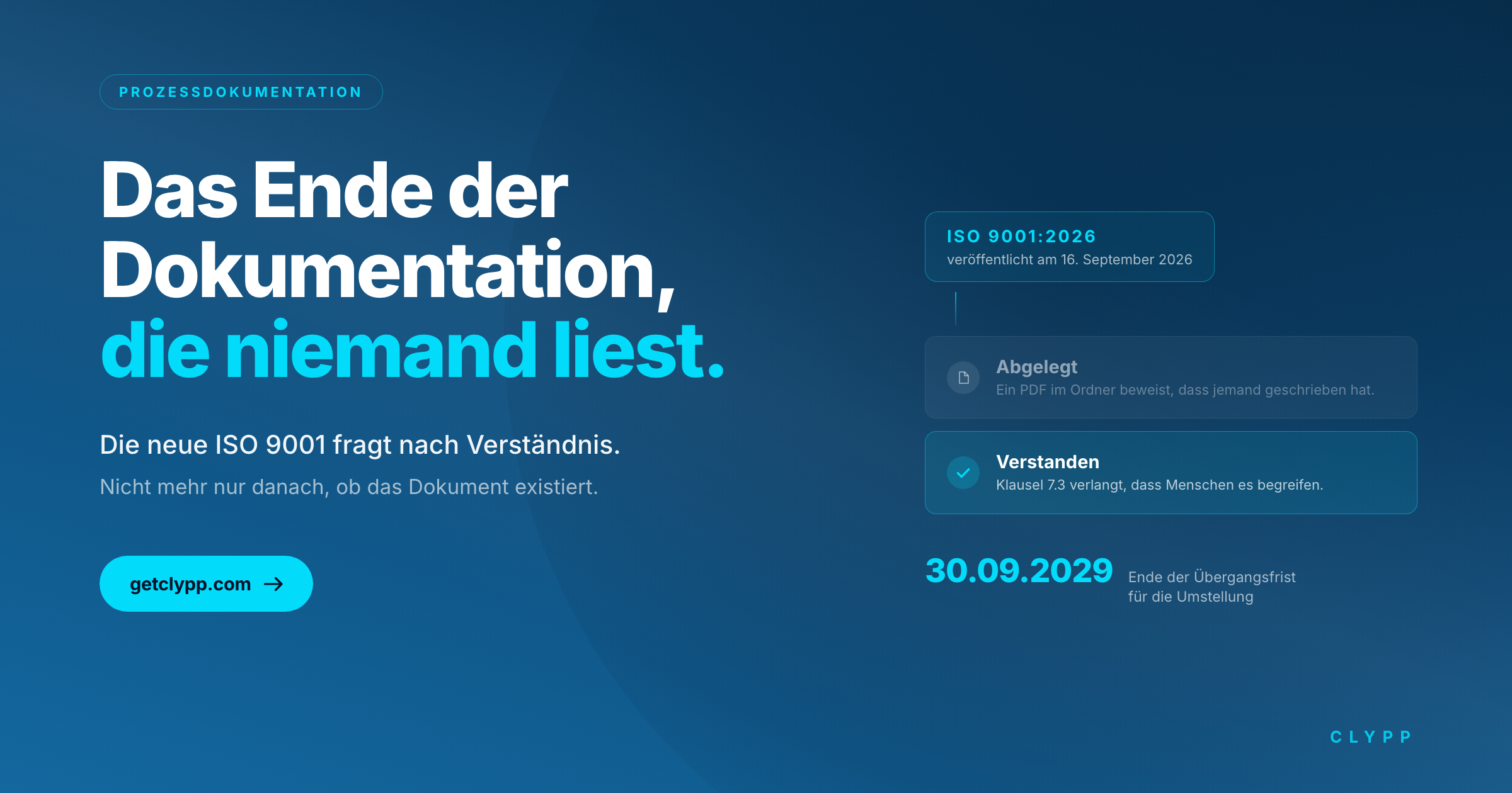 Prozessdokumentation nach ISO 9001:2026 — Clypp