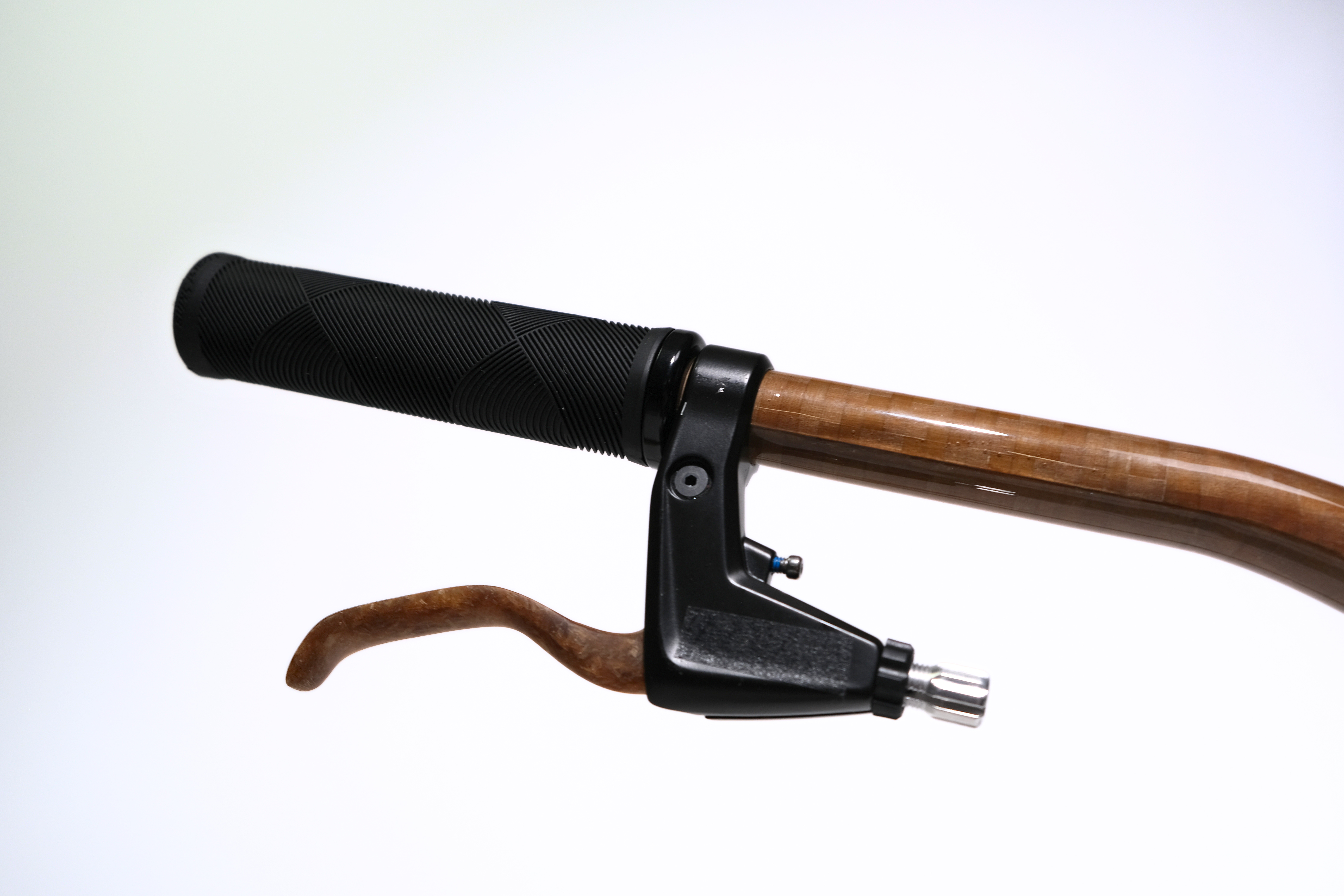 Bicycle handlebar and brake components made with HiWood composite reinforcement