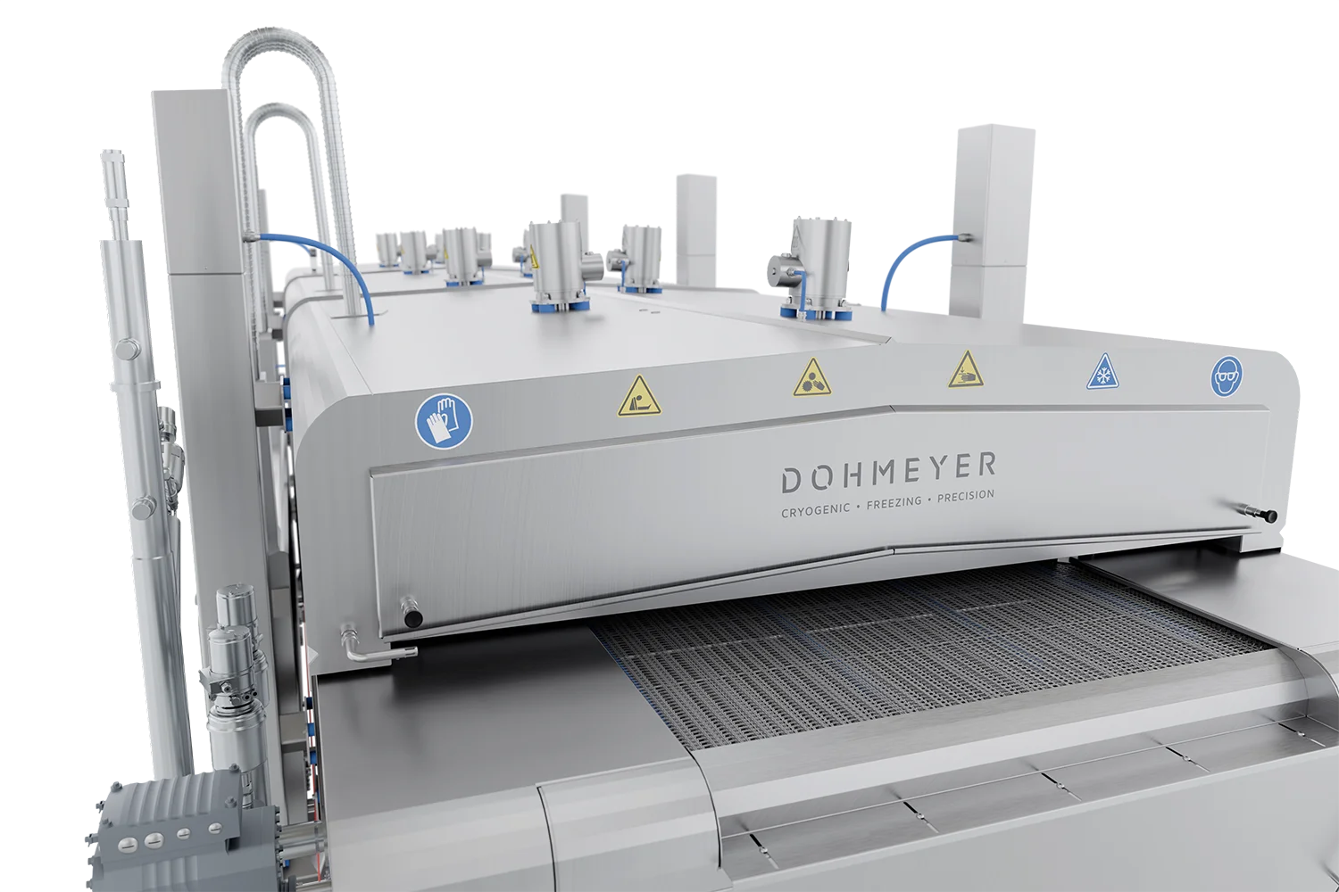 A close-up of Dohmeyer Trideck seen from the front.