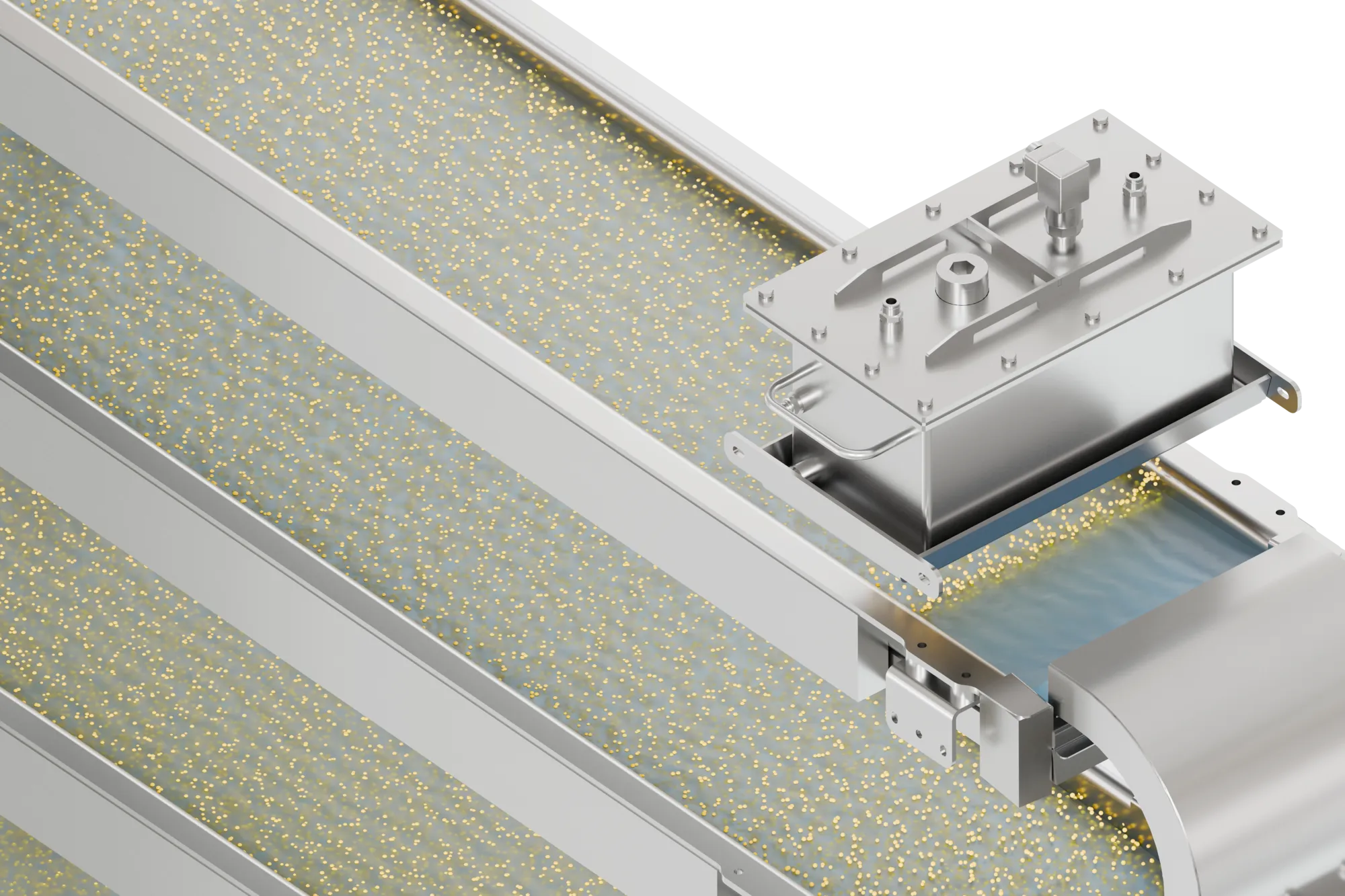 Dohmeyer Pelletizer simple trench seen from input side