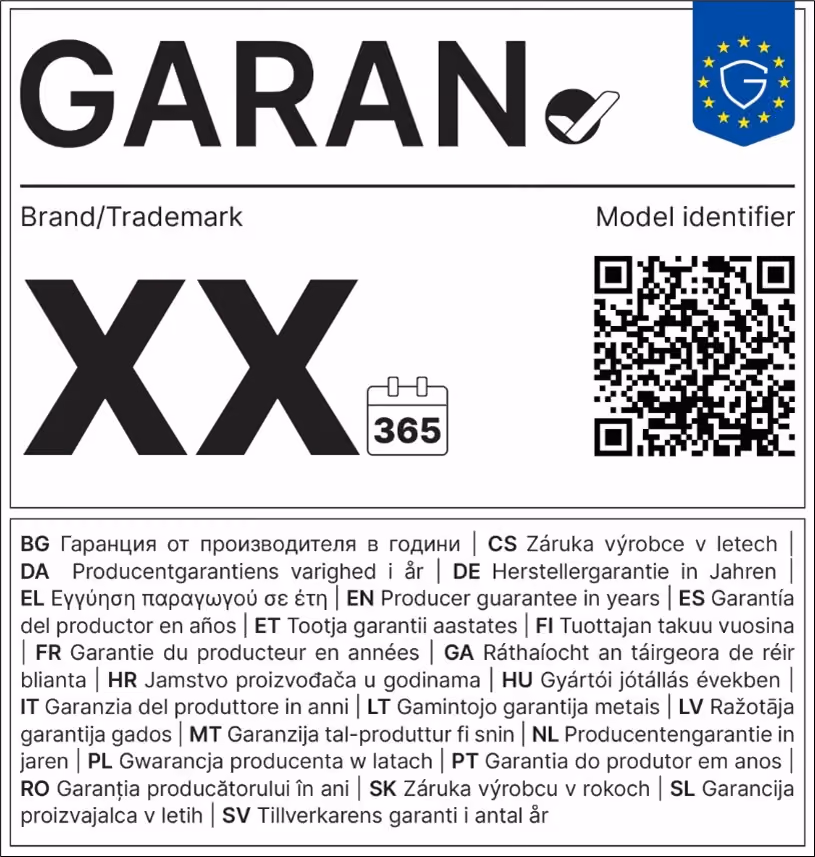 Etykieta GARAN
