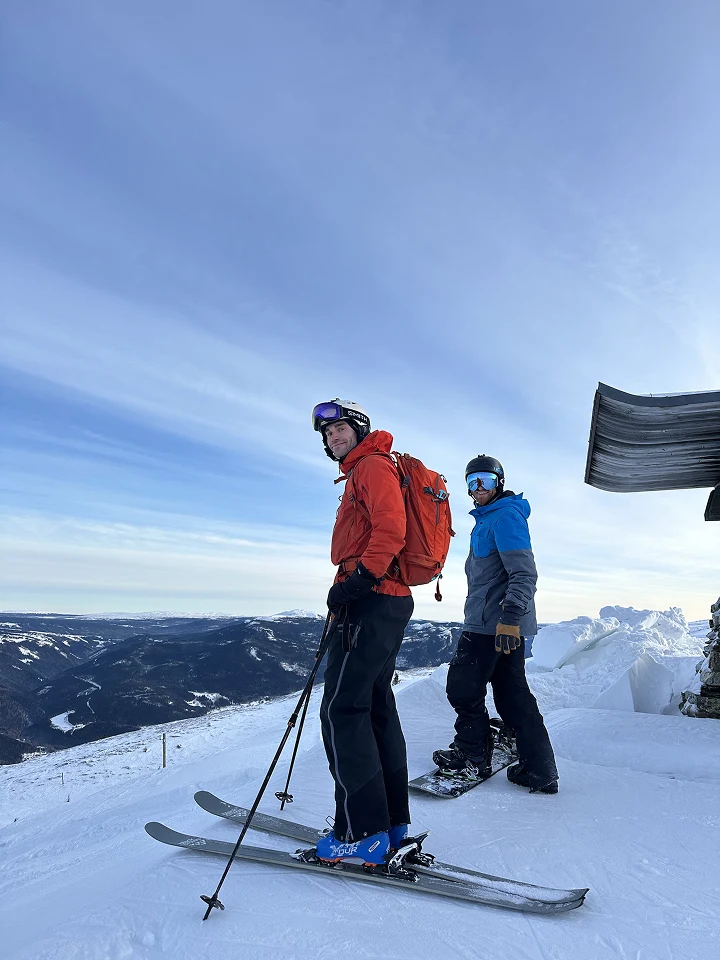 Employees at a team social event.