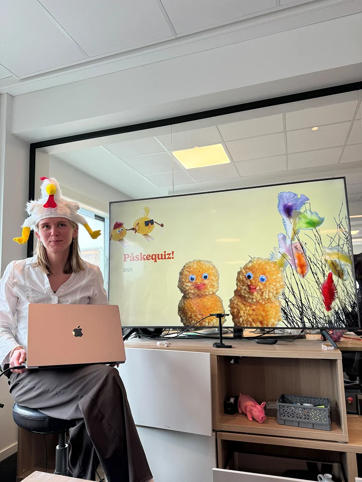 Employees at a team social event.