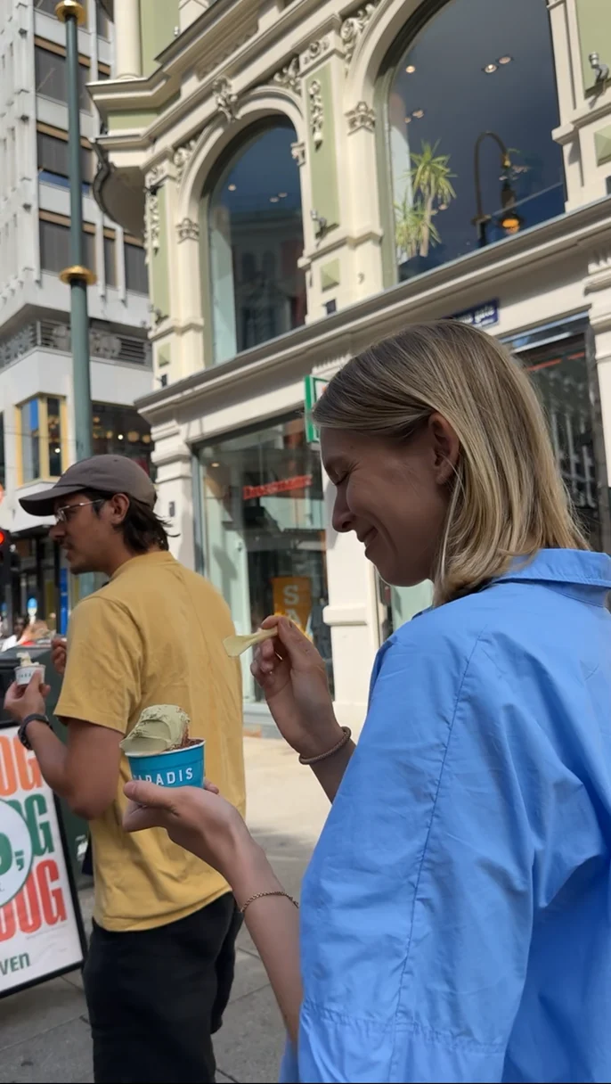 Employees at a team social event.