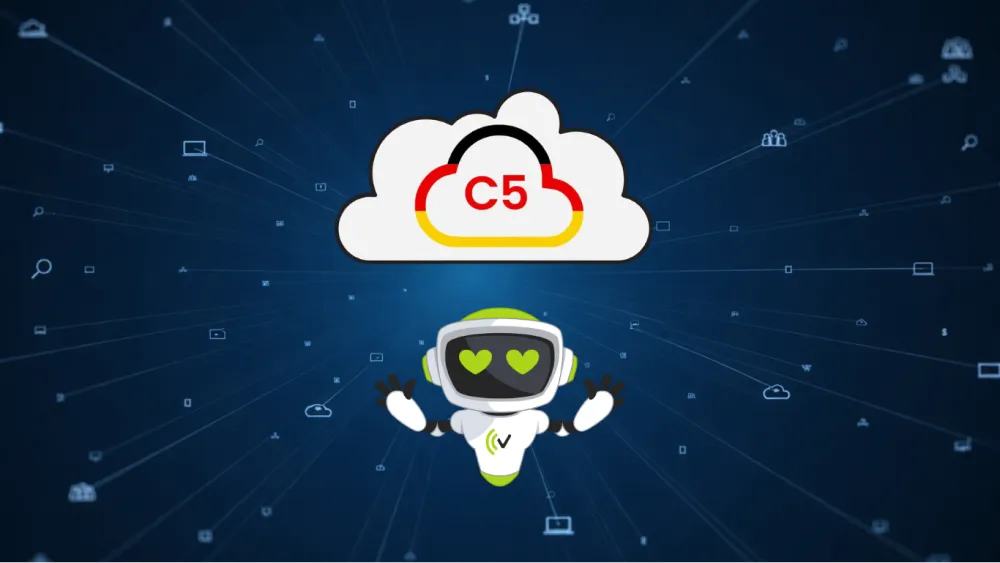 Bild von C5 Logo und VITAS Maskottchen