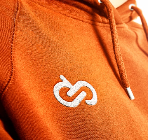 Entirebody logo on a hoodie