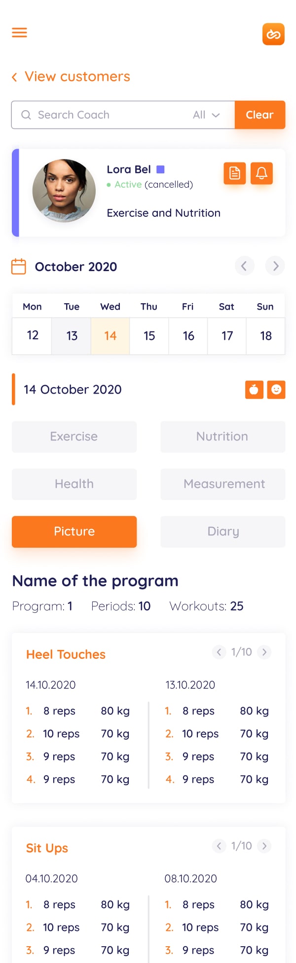 Entirebody mobile app exercise