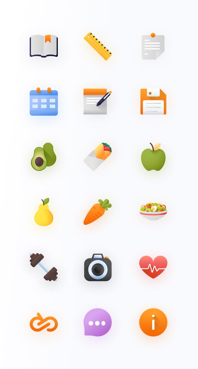 All icons for Entirebody app