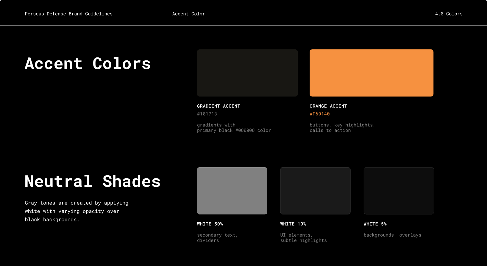 Perseus Accent Colors