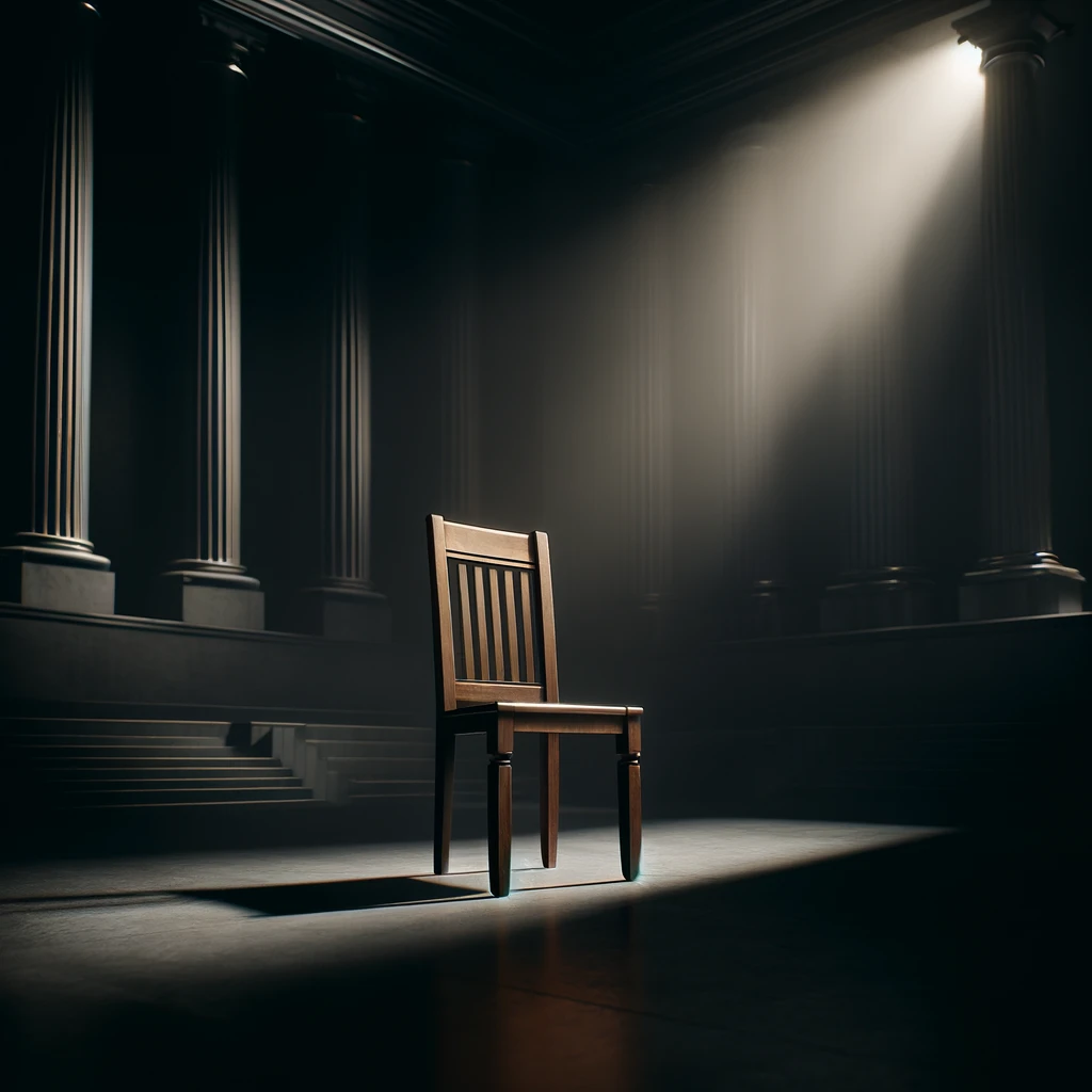 Una silla vacía en el centro de la escena. A veces, no ocupar un lugar dice más que mil discursos.
