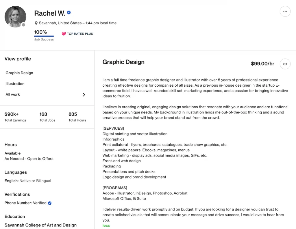 hiring a graphic designer