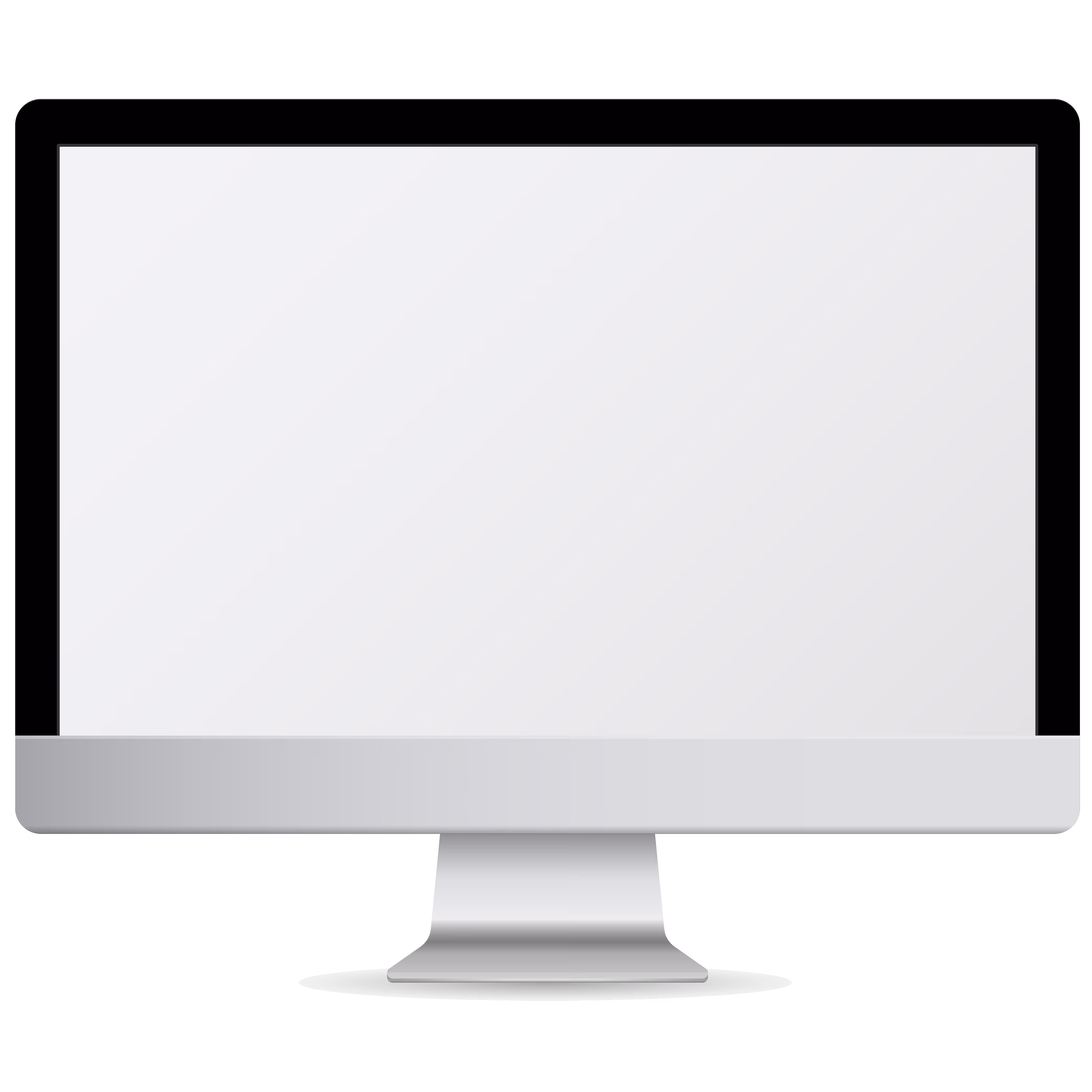 Blank white computer screen