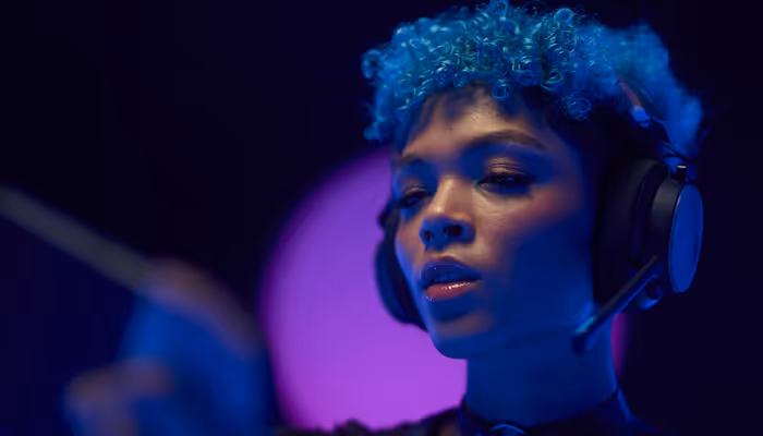 young women wearing Skullcandy PLYR gaming headset