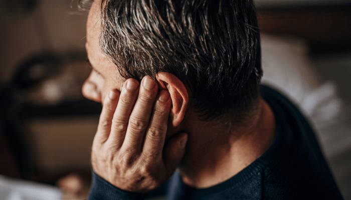 ear pain, older man