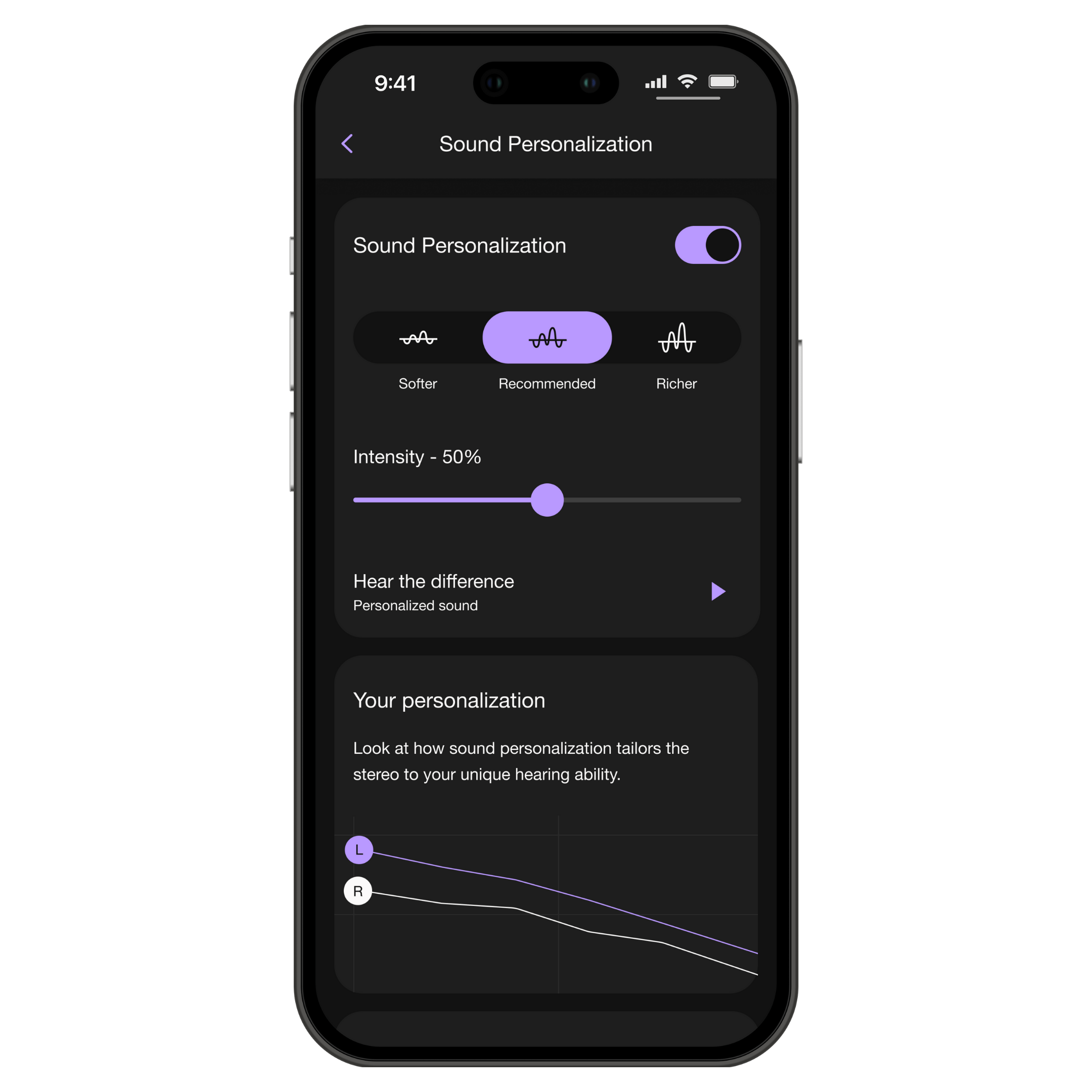 Mimi Sound Personalization Results Page