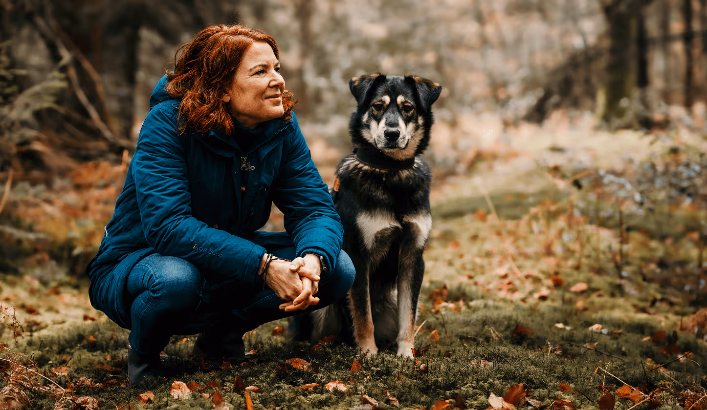 Angelika mit Sam