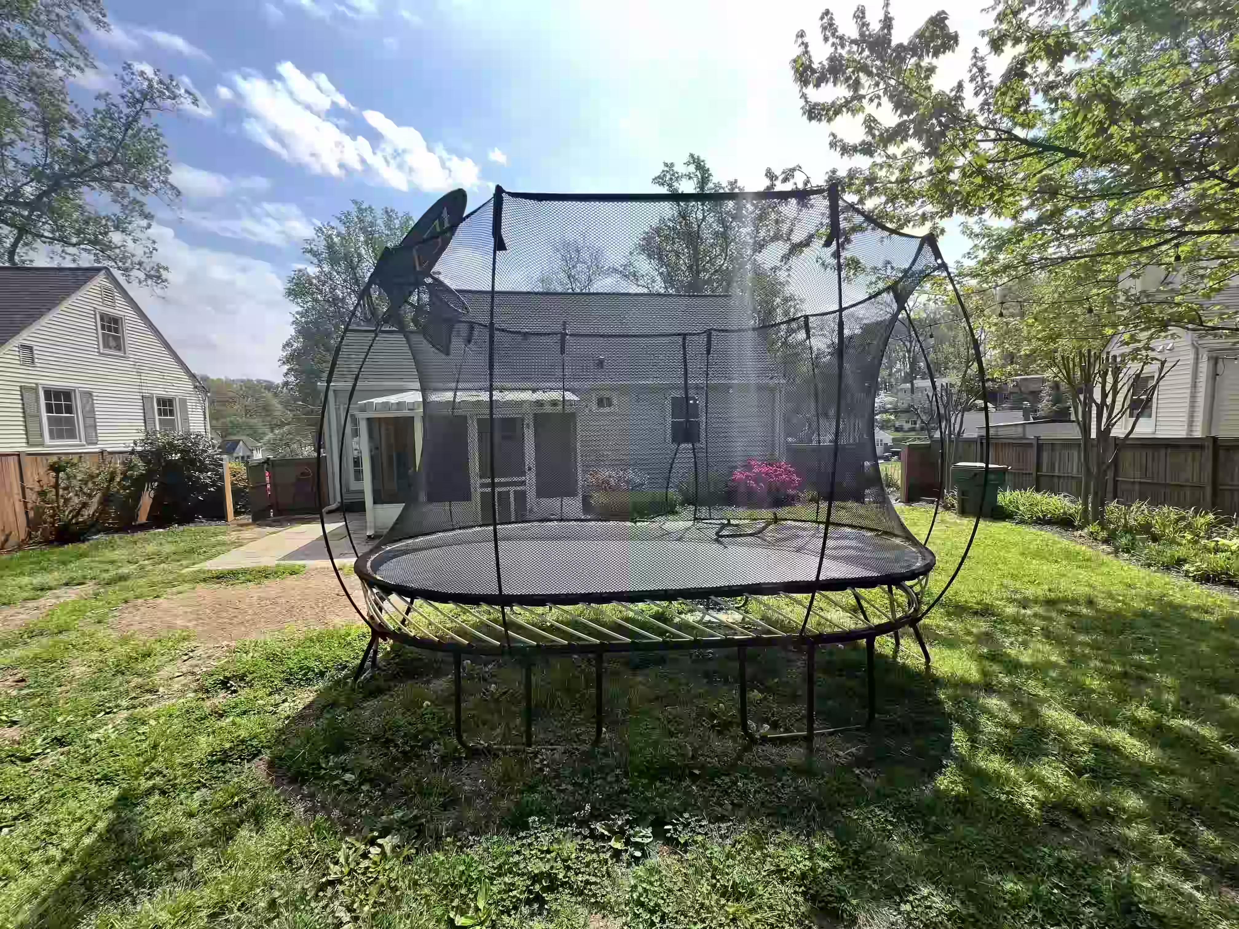 Professional trampoline setup
