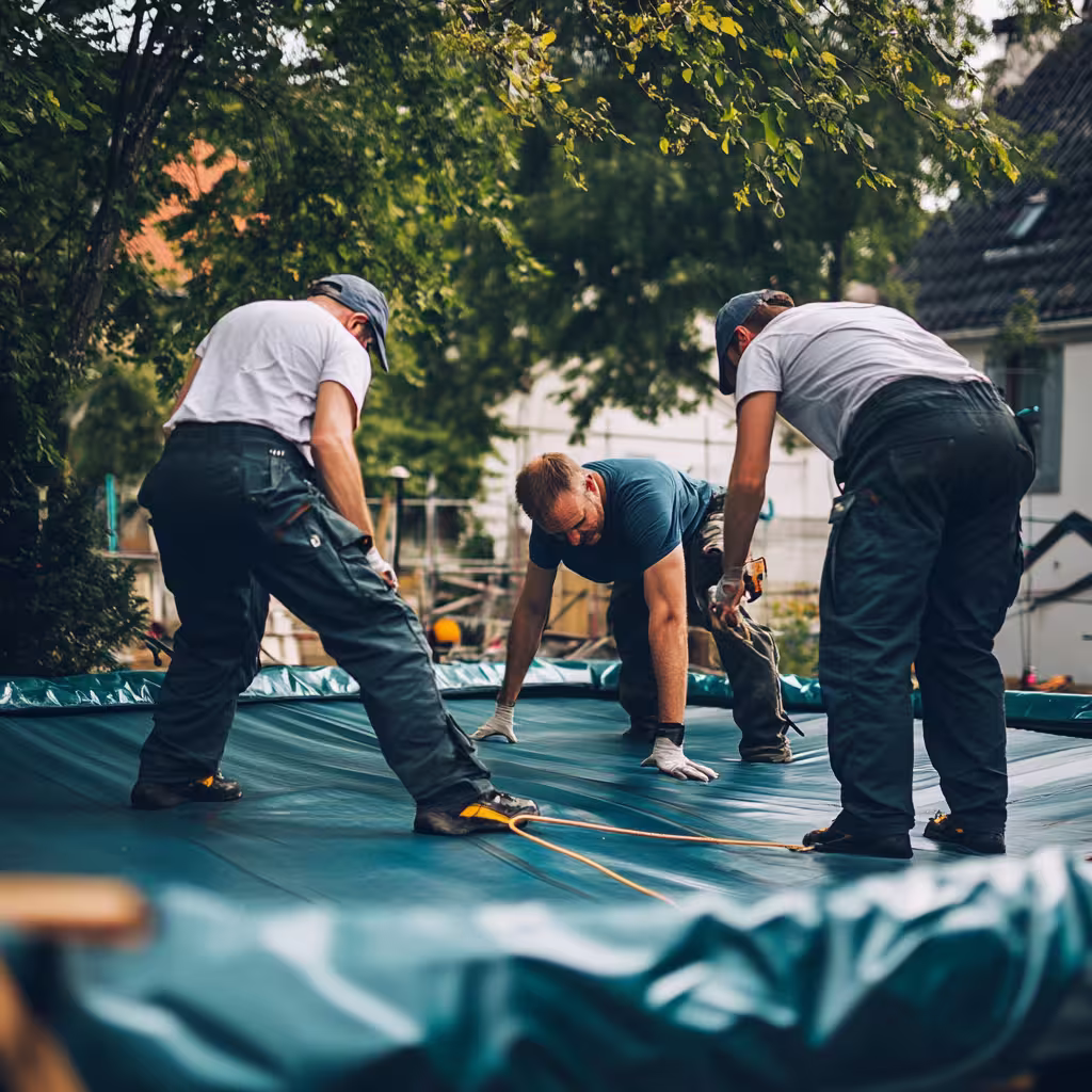 Professional residential trampoline installation