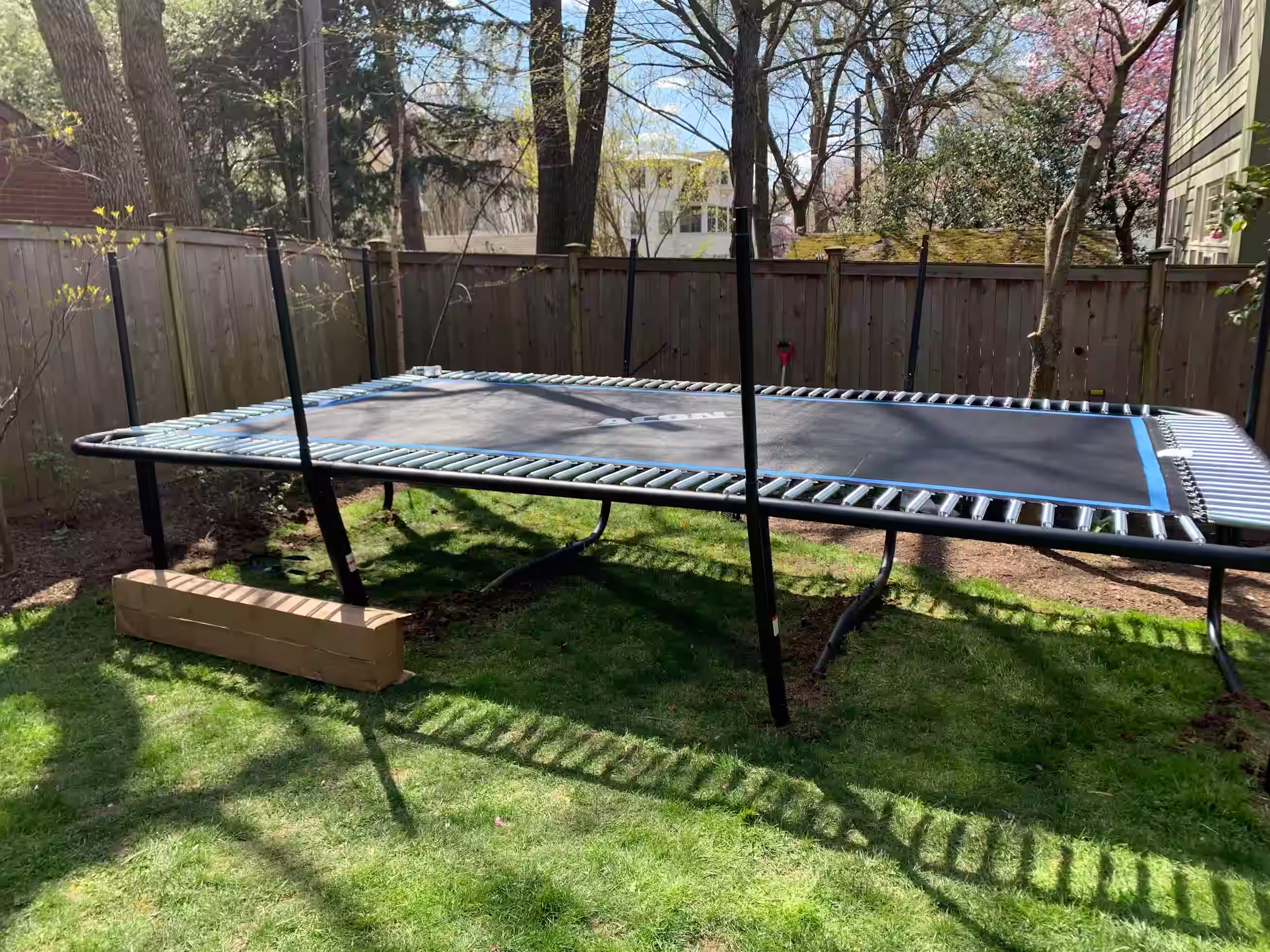 Professional trampoline setup