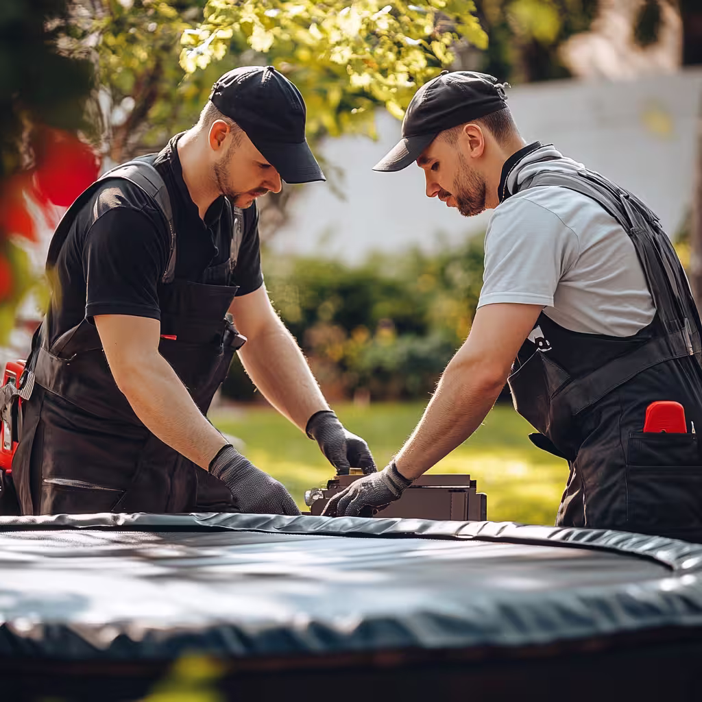 Professional residential trampoline installation