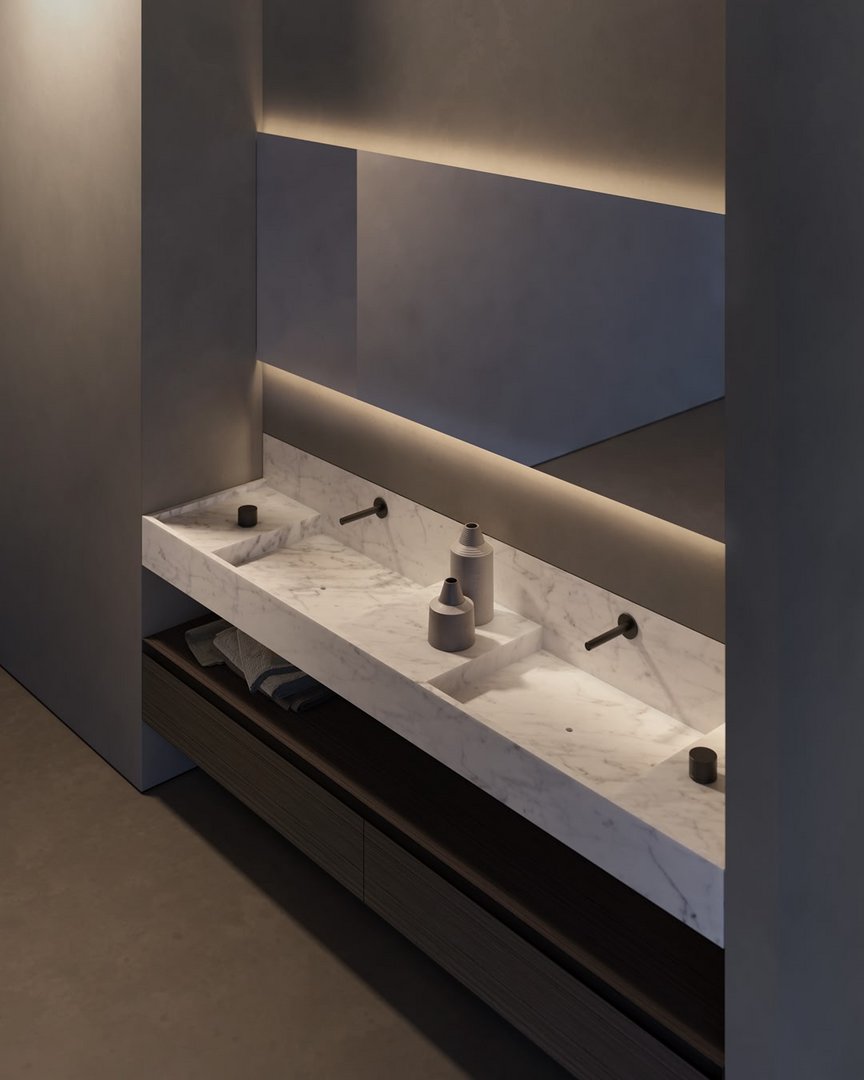 Salle de bain Antonio Lupi, collection Streetlight