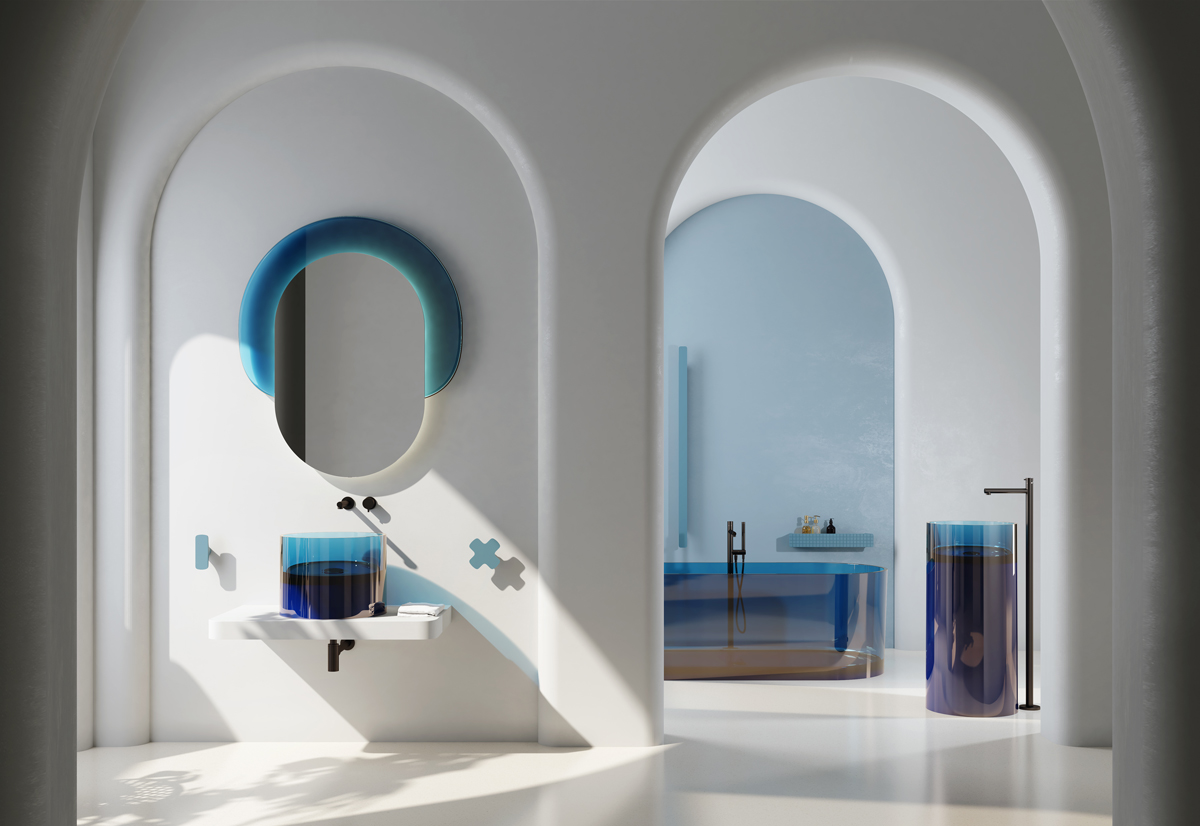 Baignoire îlot Relax Design en matériau composite