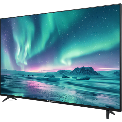 A TV displaying the Northern Lights 