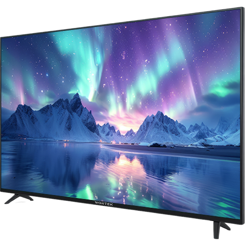 A TV displaying the Northern Lights 