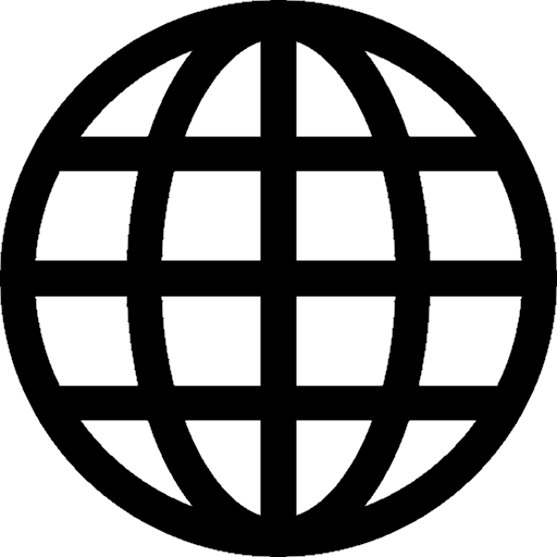 World Icon in Black